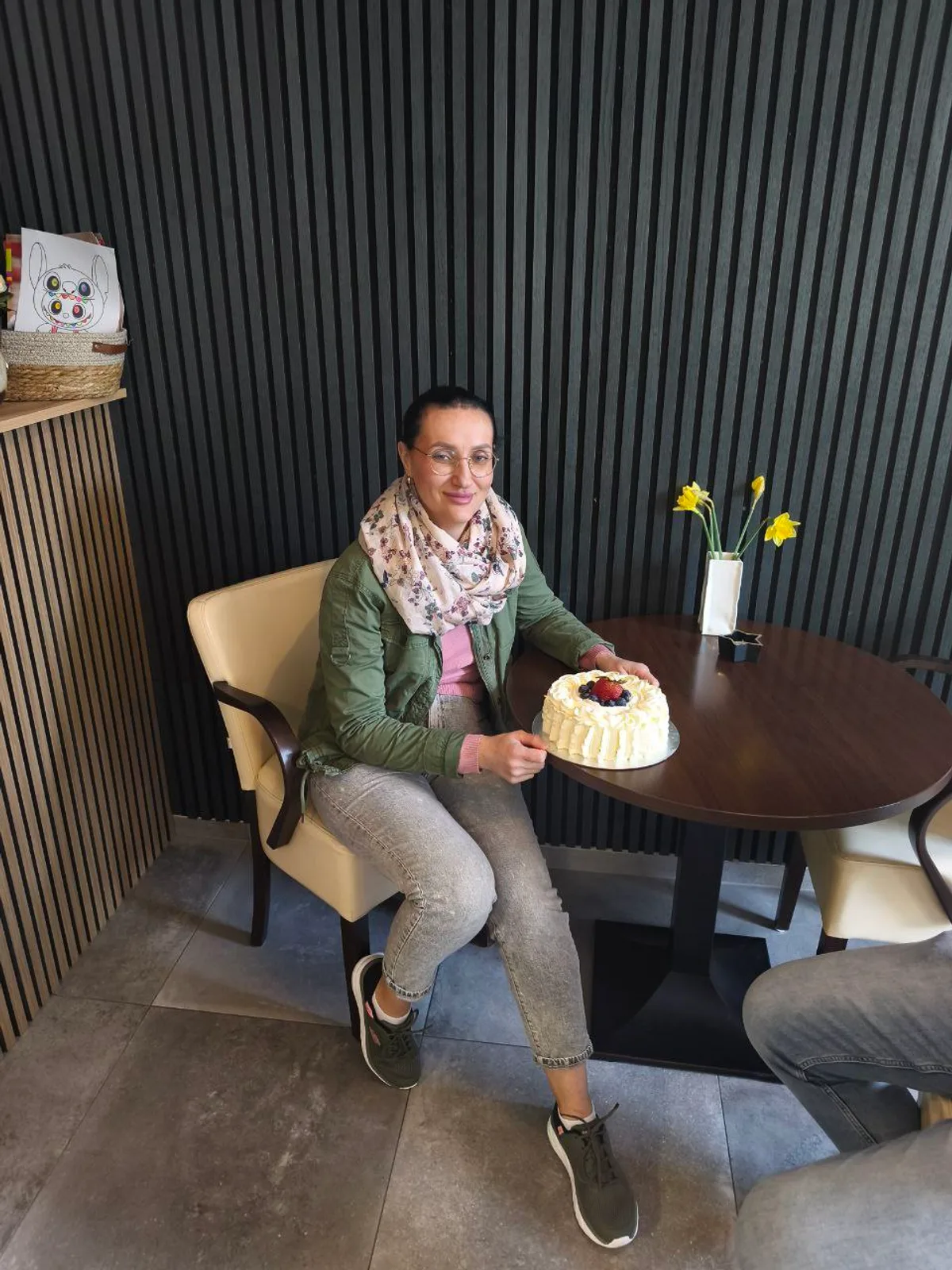 Olena Piuro в своём кафе на Markt 11